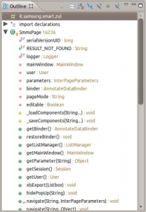 Vista Outline di Eclipse